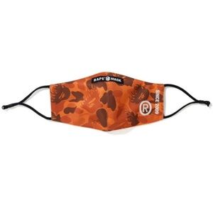 BAPE Fire Camo Mask Orange